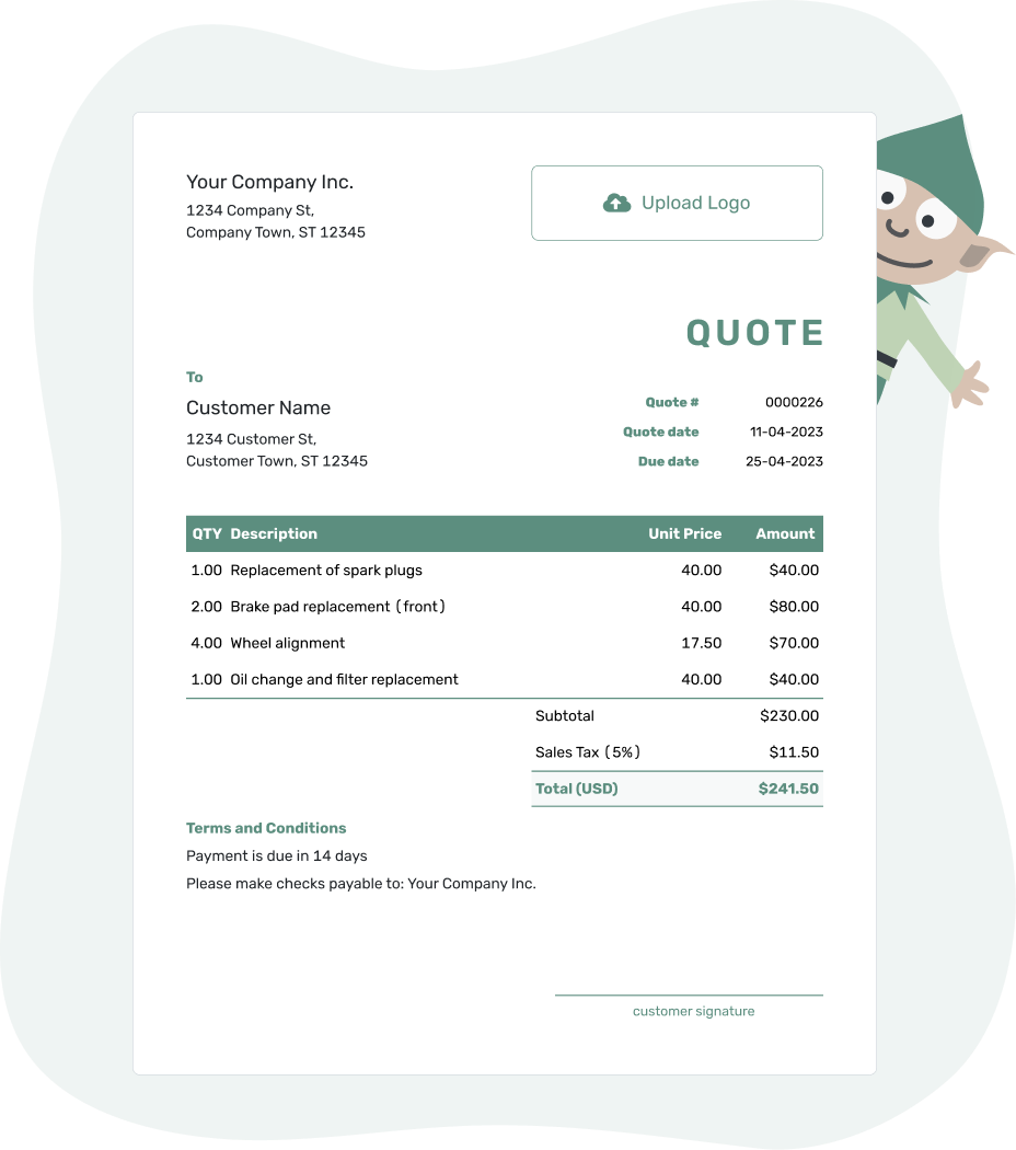 free excel quote template