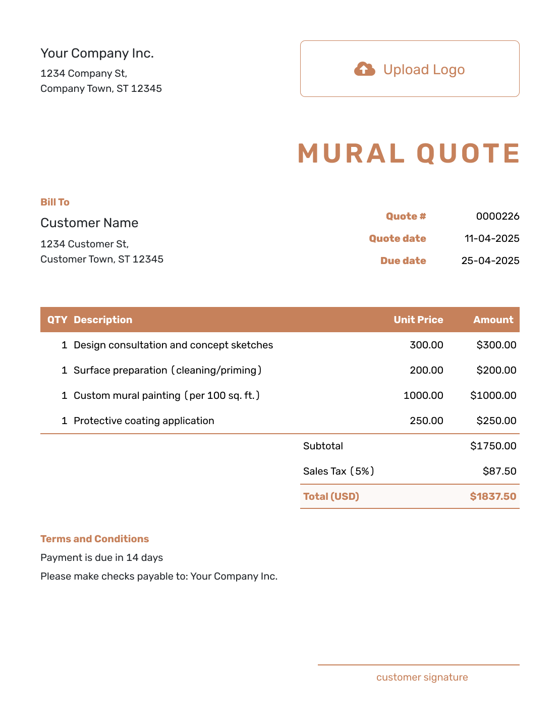 Downloadable Mural Quote Template