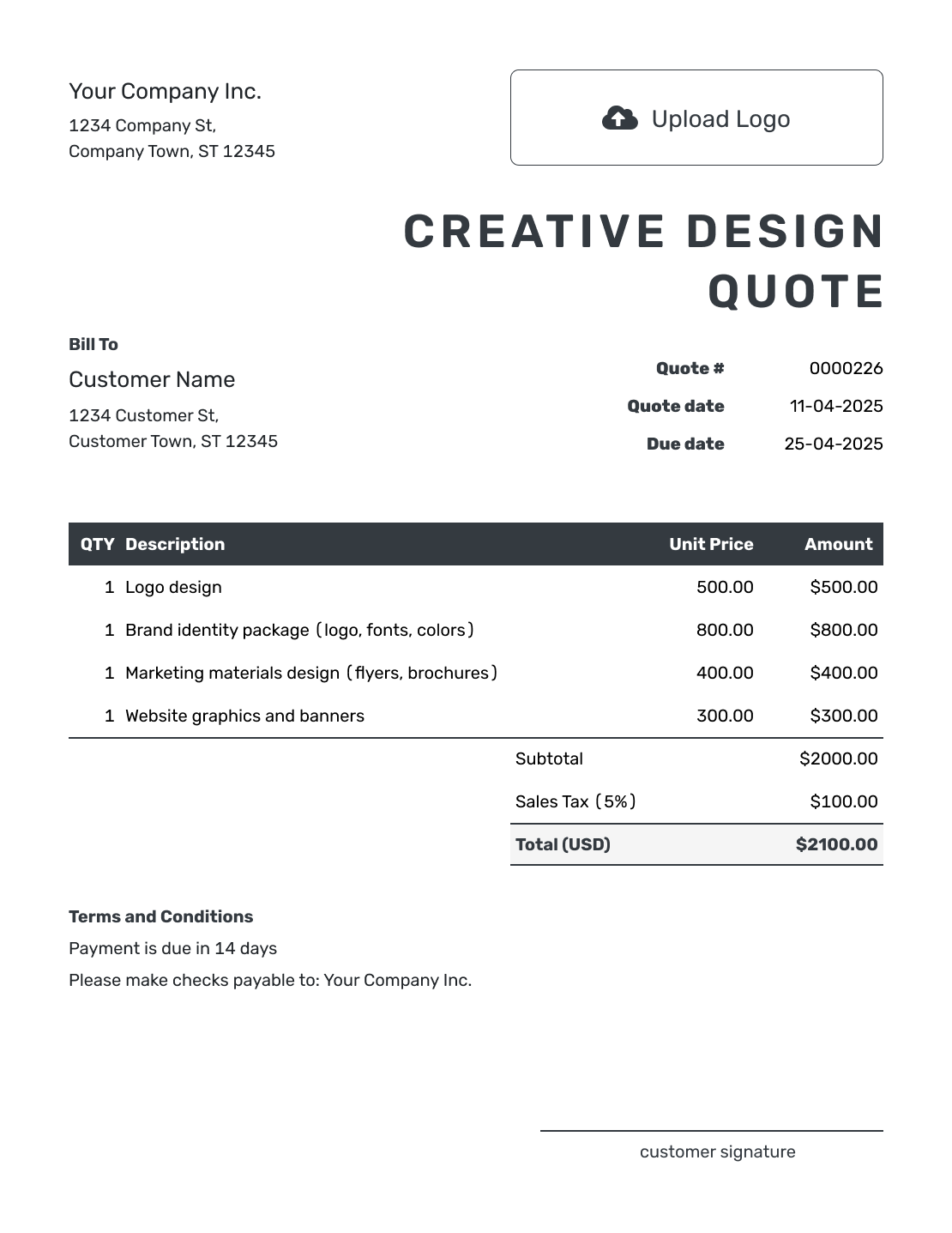 Editable Creative Design Quote Template