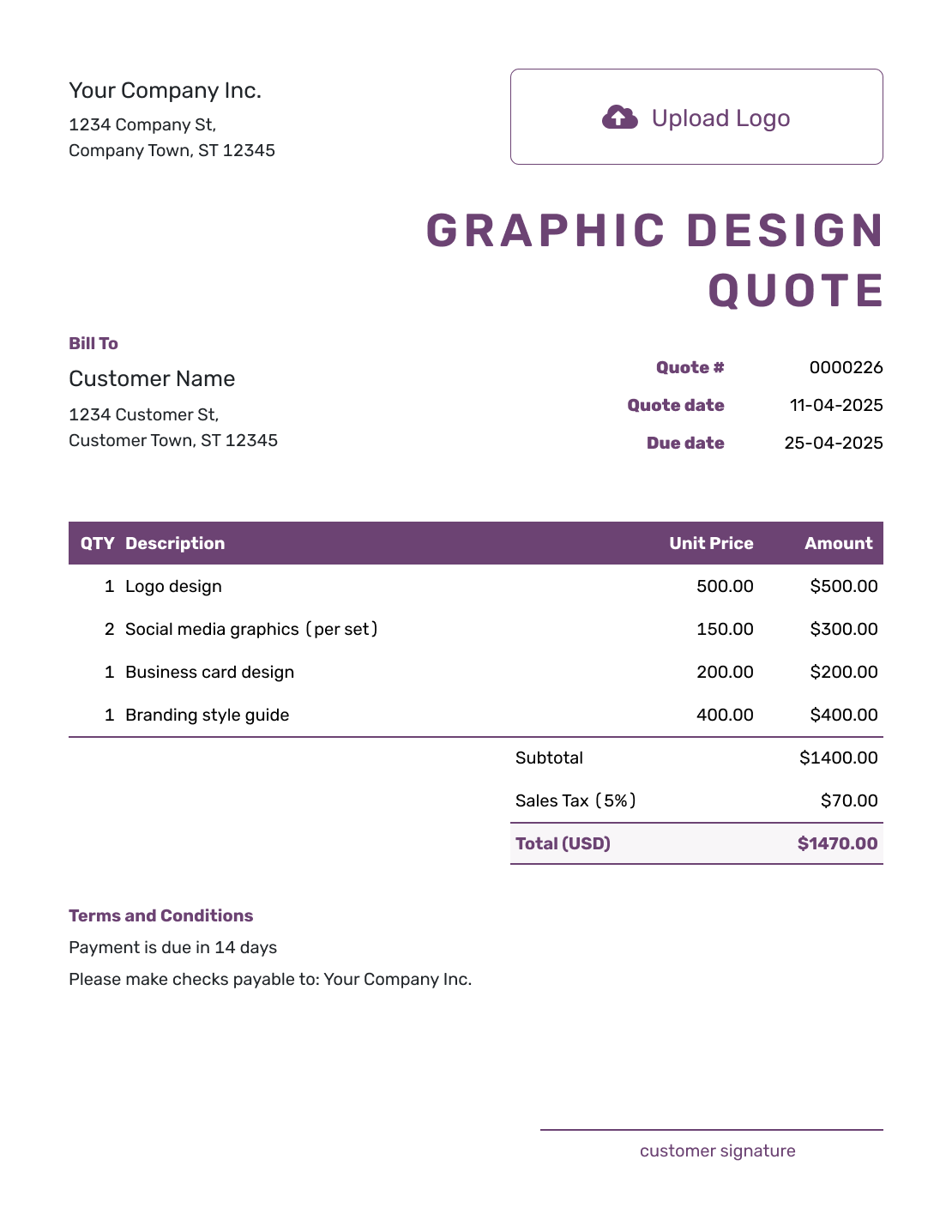 Free Graphic Design Quote Template