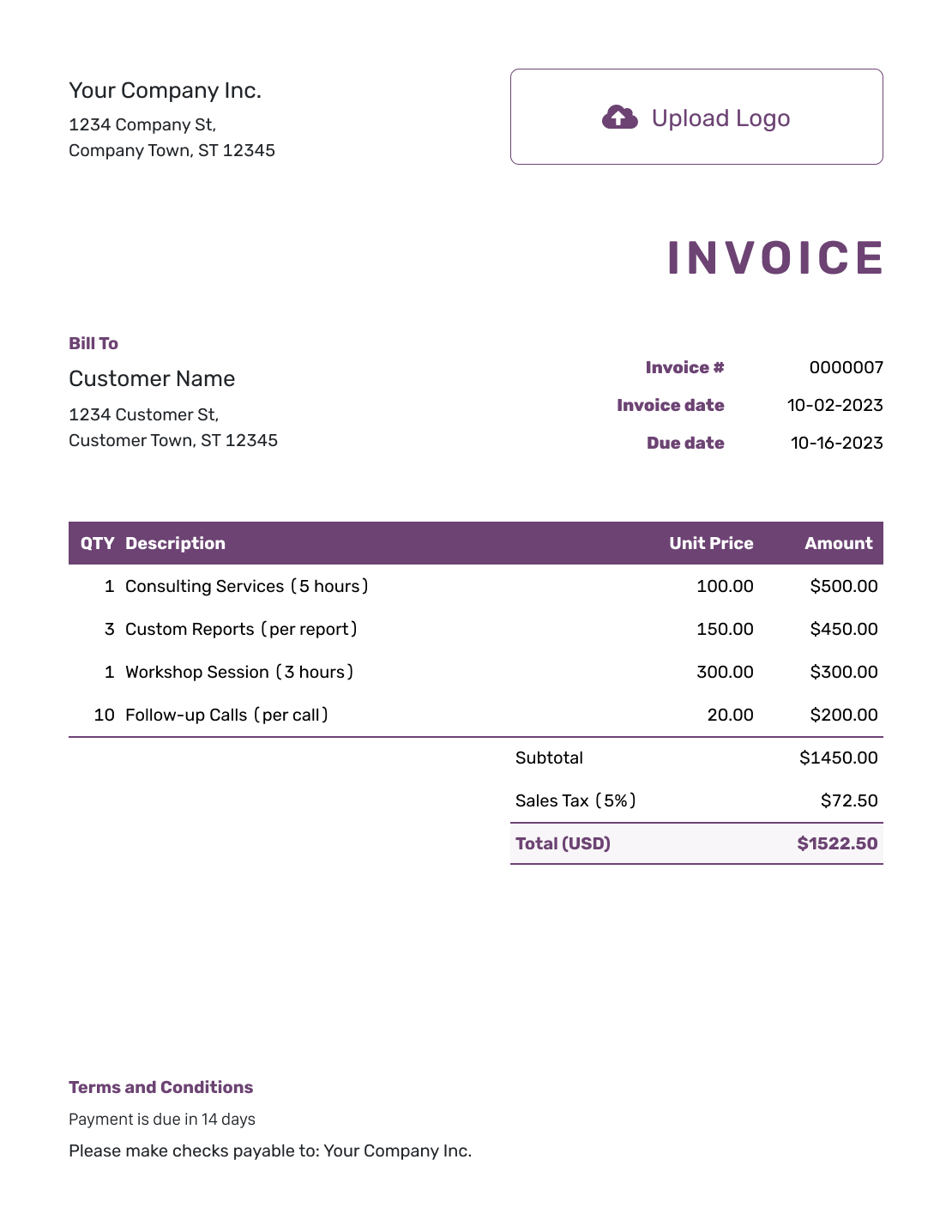 Free Self Employed Invoice Template Docelf Free Self Employed Invoice Template Docelf