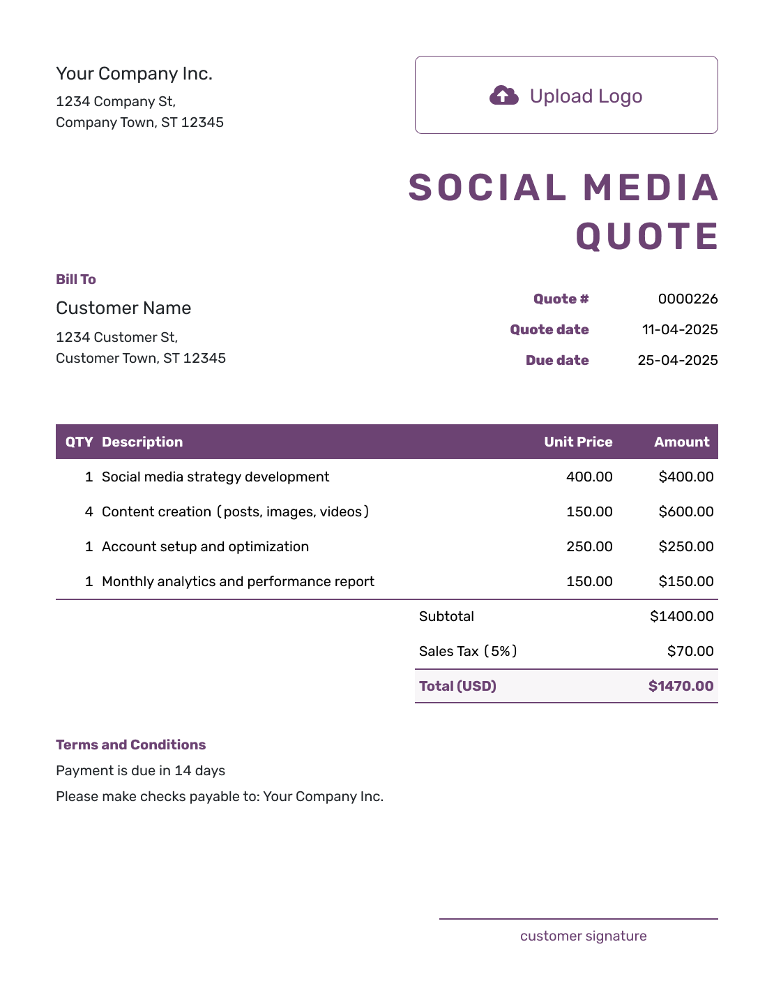 Free Social Media Quote Template