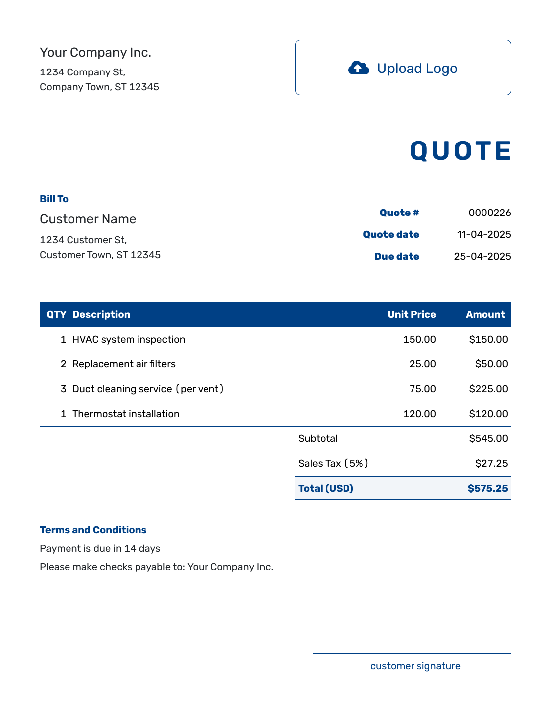 Free Invoice Quote Template Docelf Free Invoice Quote Template Docelf